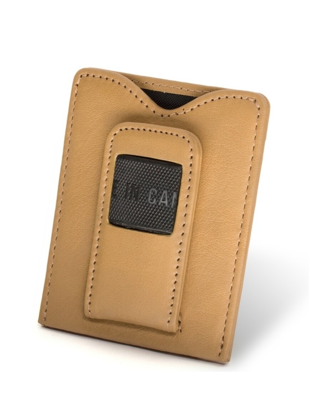 Incase Tan Leather Card Wallet with Magnetic Clip